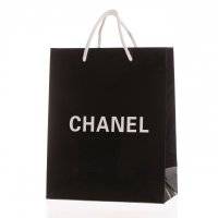 Пакет Chanel черный 25х20х10 оптом в Уфа 