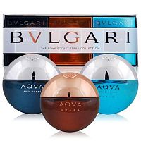 Парфюмерный набор Bvlgari The Aqva Pocket Spray Collection 3х15 ml оптом в Уфа 