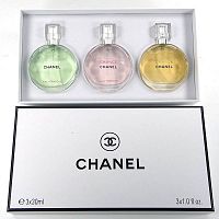 Парфюмерный набор Chanel Chance Eau de Toilette/Chance Eau Tendre/Chance Eau Fraiche 3x30 ml оптом в Уфа 