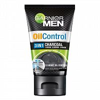 Очищающее средство 3 в 1 Пенка/Скраб/Маска Garnier Men Oil Control 3 in 1 Charcoal